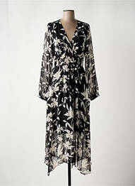 Robe longue manches longues manches longues noir LES P'TITES BOMBES femme