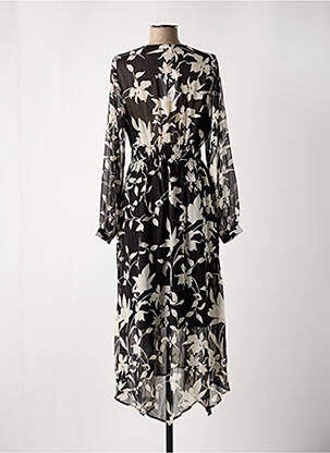 Robe longue manches longues manches longues noir LES P'TITES BOMBES femme