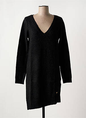 Robe pull resserrée sur le bas manches longues noir LES P'TITES QUILLES DE TERRES SALINES femme