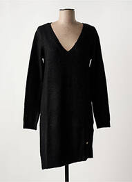 Robe pull resserrée sur le bas manches longues noir LES P'TITES QUILLES DE TERRES SALINES femme