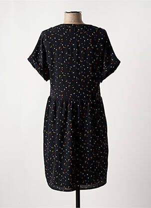 Robe courte manches courtes manches courtes noir I-COTON femme