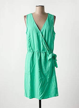 Robe mi-longue sans manche sans manche vert C'EST BEAU LA VIE femme