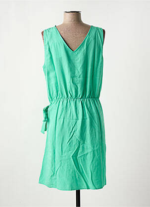 Robe mi-longue sans manche sans manche vert C'EST BEAU LA VIE femme