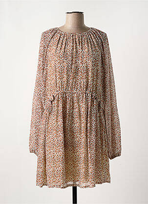 Robe mi-longue doublure manches longues orange MAYORAL fille