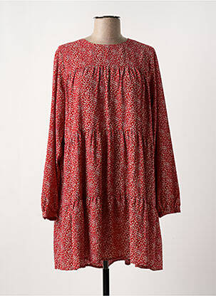 Robe mi-longue col rond manches longues rouge MAYORAL fille