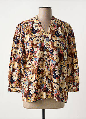 Chemisier imprimé fleurs manches 3/4 beige TOM TAILOR femme