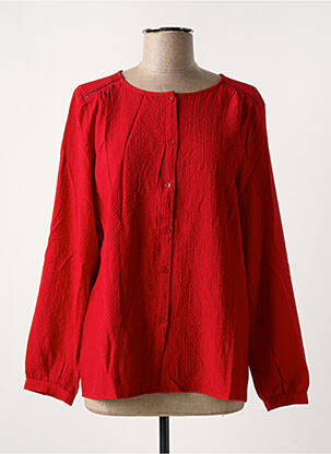 Chemisier tissage crêpe manches longues rouge STREET ONE femme