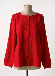 Chemisier tissage crêpe manches longues rouge STREET ONE femme