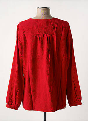 Chemisier tissage crêpe manches longues rouge STREET ONE femme