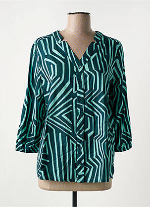 Chemisier coupe cintrée manches 3/4 vert CECIL femme