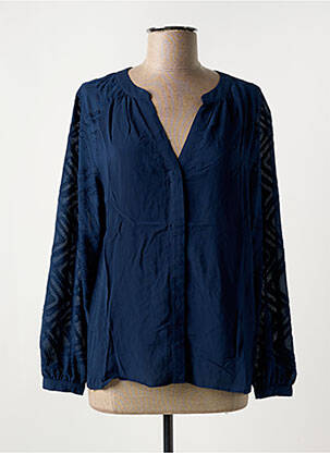 Chemisier coupe droite manches longues bleu STREET ONE femme