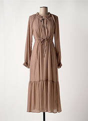 Robe longue marron C'EST BEAU LA VIE pour femme seconde vue