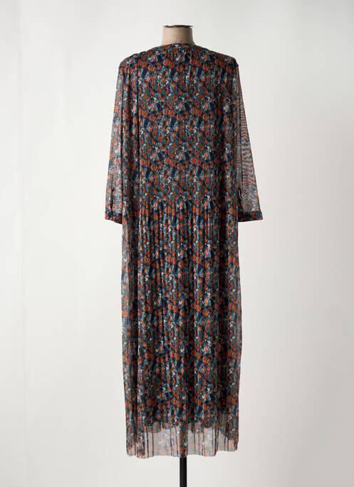 Robe longue imprimé fantaisie manches longues bleu TOM TAILOR femme
