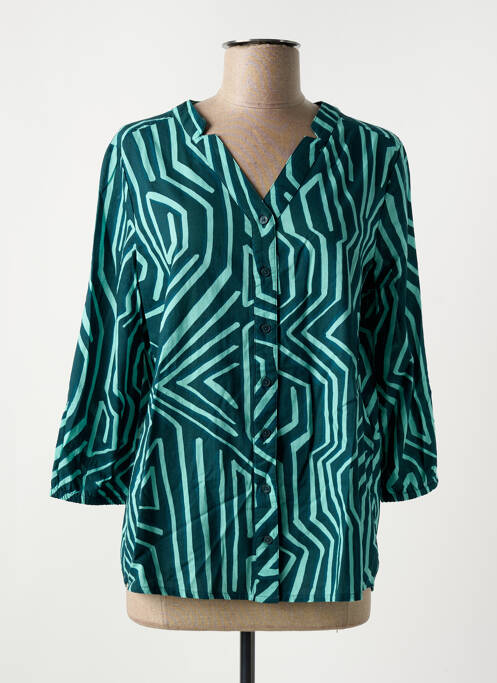 Chemisier coupe cintrée manches 3/4 vert CECIL femme