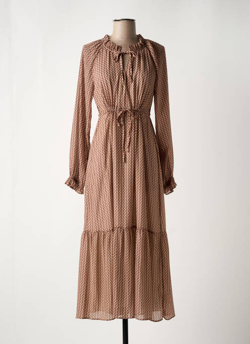 Robe longue marron C'EST BEAU LA VIE pour femme