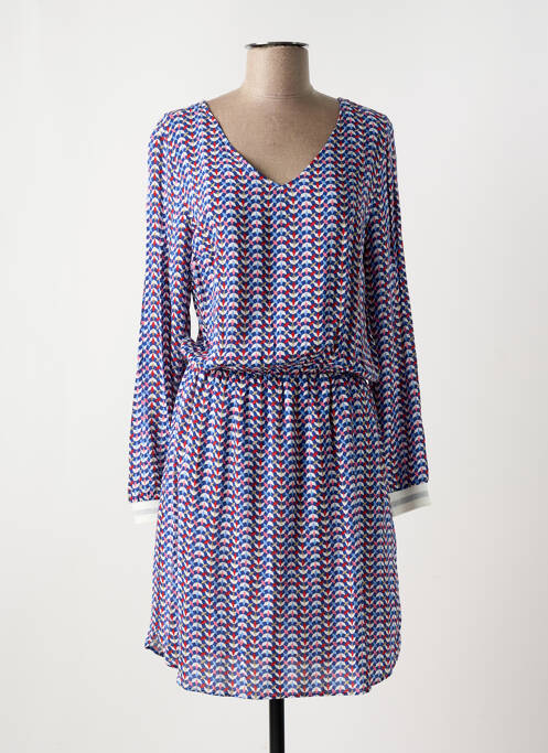 Robe mi-longue bleu C'EST BEAU LA VIE pour femme