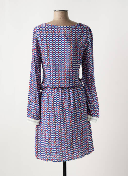 Robe mi-longue bleu C'EST BEAU LA VIE pour femme