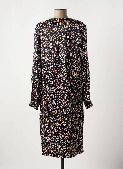 Robe mi-longue noir GEISHA pour femme