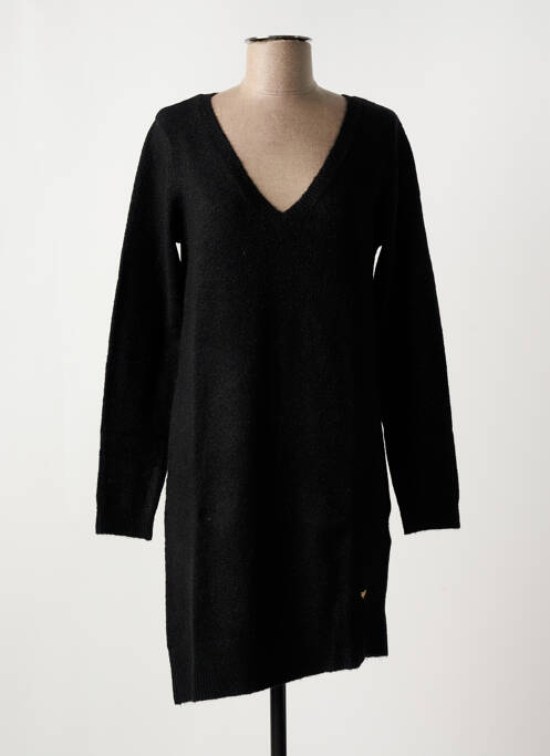 Robe pull noir LES P'TITES QUILLES DE TERRES SALINES pour femme