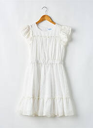 Robe mi-longue manches courtes manches courtes blanc MAYORAL fille