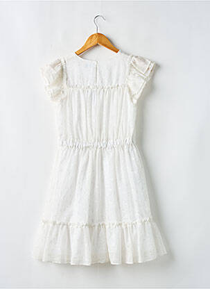Robe mi-longue manches courtes manches courtes blanc MAYORAL fille