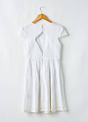 Robe mi-longue doublure manches courtes blanc MAYORAL fille