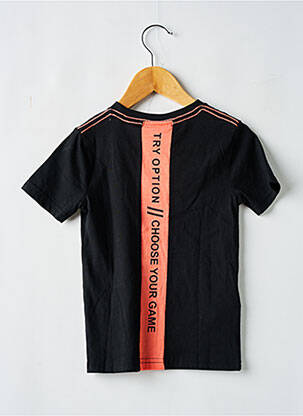 T-shirt sérigraphie floquée manches courtes noir BOBOLI garçon