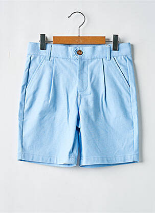 Bermuda fermeture zippée sous rabat boutonné taille ajustable bleu BOBOLI garçon