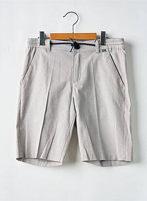 Bermuda tissage popeline taille élastique gris NUKUTAVAKE garcon