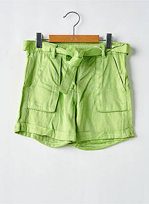 Short fermeture zippée sous rabat boutonné taille ajustable vert BOBOLI fille