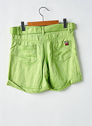 Short fermeture zippée sous rabat boutonné taille ajustable vert BOBOLI fille