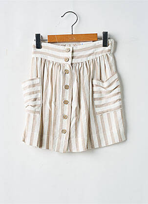 Jupe courte taille normale beige MAYORAL fille