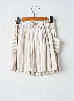 Jupe courte poches beige MAYORAL fille