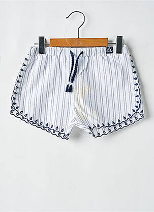 Short taille normale taille élastique blanc BOBOLI fille