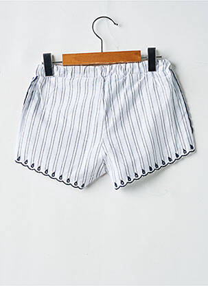 Short taille normale taille élastique blanc BOBOLI fille