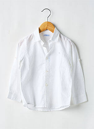 Chemise manches longues blanc MAYORAL pour garçon