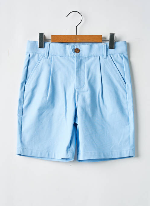 Bermuda fermeture zippée sous rabat boutonné taille ajustable bleu BOBOLI garcon