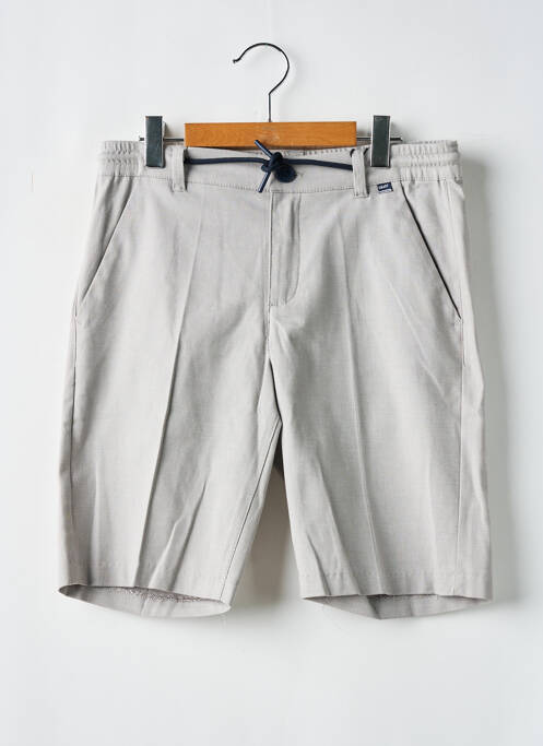Bermuda tissage popeline taille élastique gris NUKUTAVAKE garcon