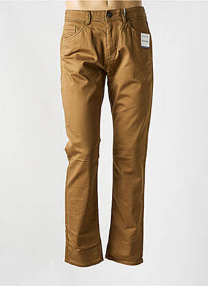 Pantalon slim stretch taille normale marron TOM TAILOR homme