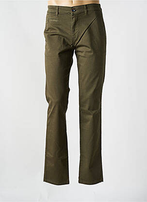 Pantalon chino stretch taille normale vert YELLOW SKIN homme