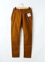 Pantalon chino stretch taille normale marron TOM TAILOR homme