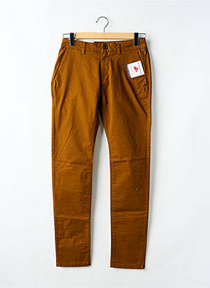Pantalon chino stretch taille normale marron TOM TAILOR homme