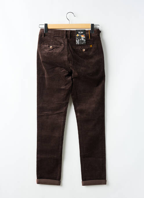 Pantalon slim marron BENSON & CHERRY pour homme