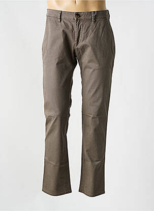 Pantalon chino stretch taille normale marron HATTRIC homme