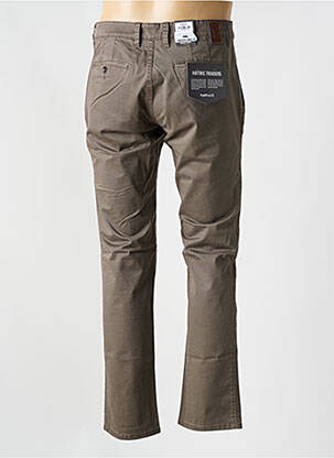 Pantalon chino stretch taille normale marron HATTRIC homme