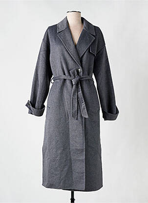 Manteau long coupe cintrée sans capuche gris TOM TAILOR femme