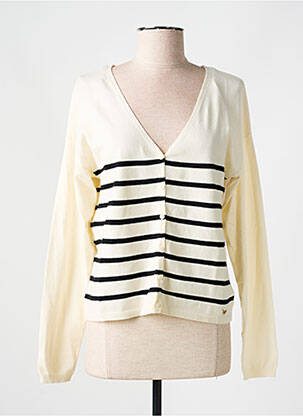 Gilet manches longues coupe cintrée beige LPB femme