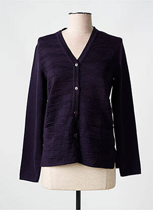 Gilet manches longues coupe cintrée violet ELEANE femme