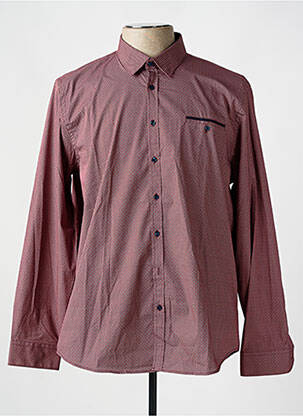 Chemise manches longues imprimé fantaisie rouge BENSON & CHERRY homme