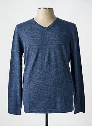 Pull col v manches longues bleu TOM TAILOR homme
